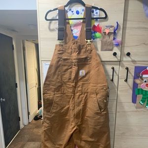 Carhartt duck bib overalls unlined RD1-M 38x32